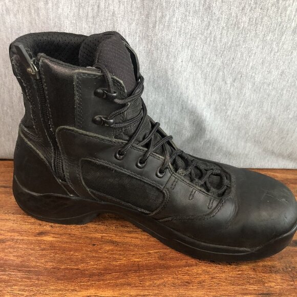 Danner Men Size 12 Black Leather‎ Gore Tex Biker Combat Work Boots 8” Side Zip - Picture 7 of 11
